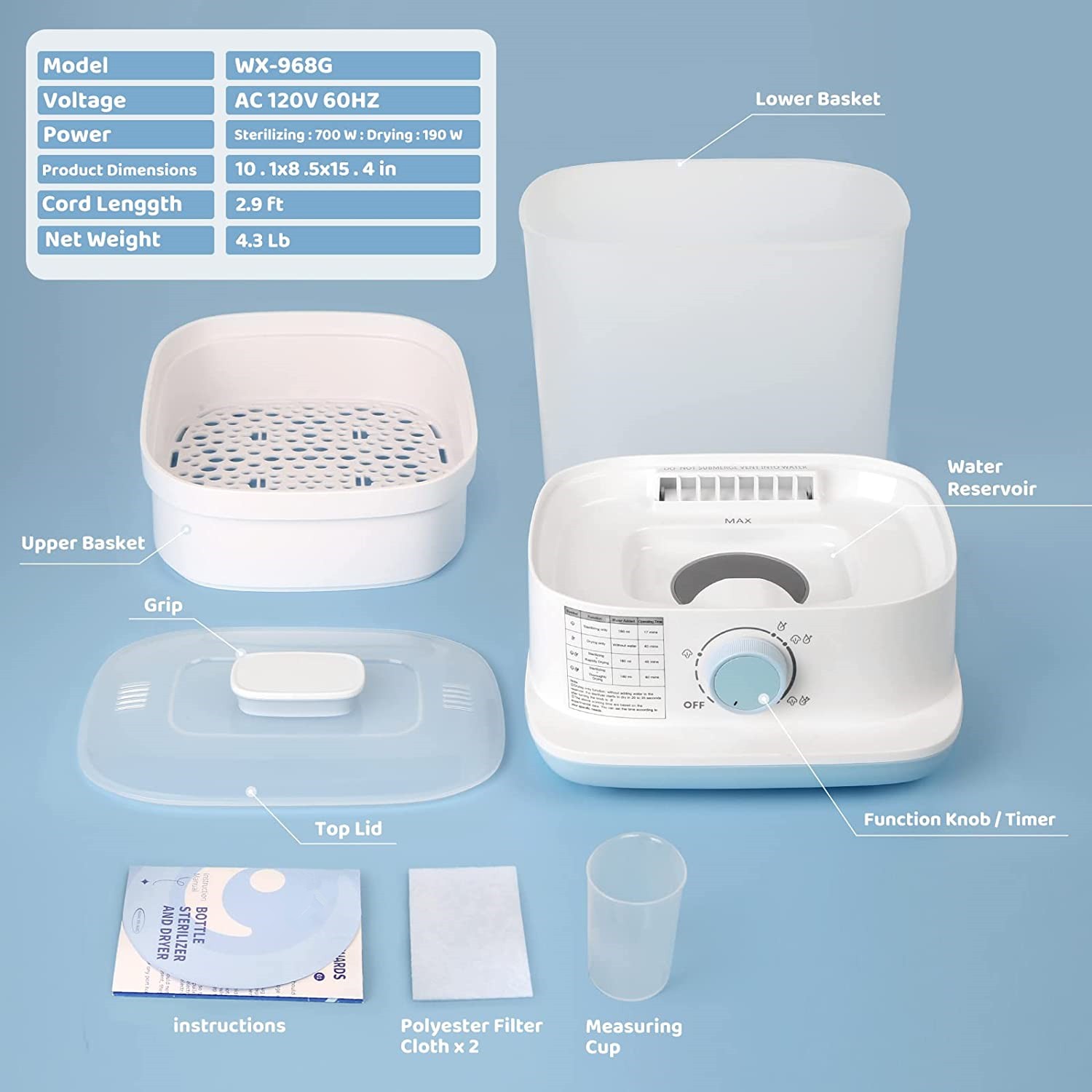 baby bottle sterilizer and dryer baby bottle sterilizer and dryer